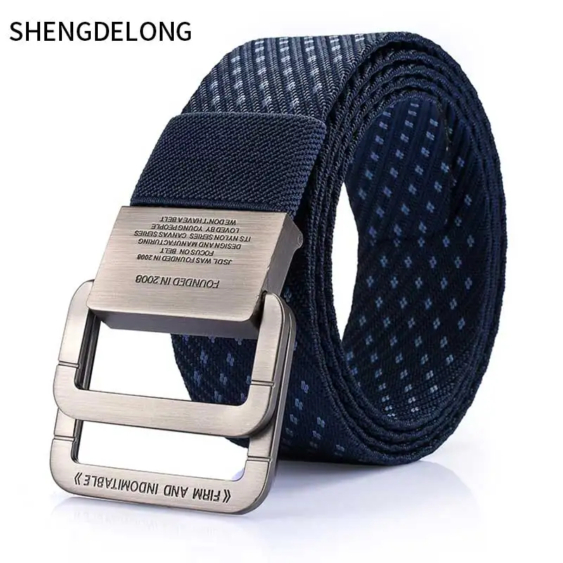Double loop canvas belt men's outdoor sports leisure student youth nylon jeans trousers | Аксессуары для одежды