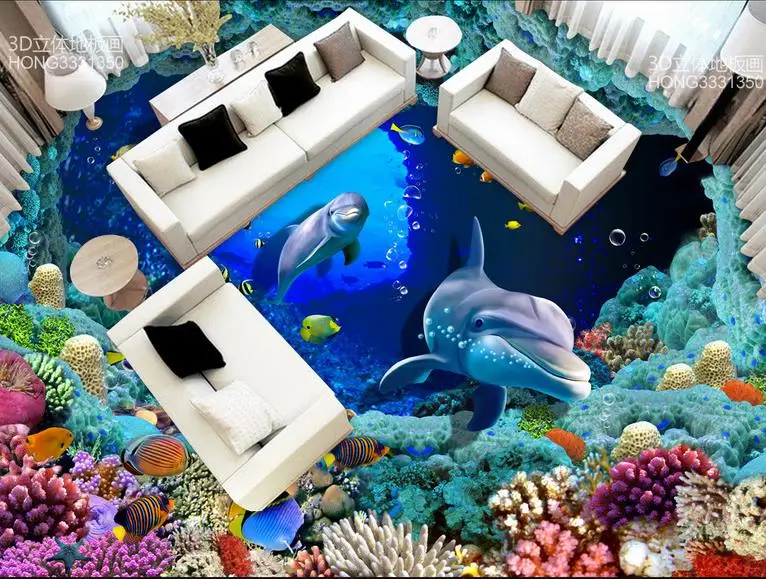 3D обои для детской комнаты виниловые пола плитки фото | Строительство и ремонт