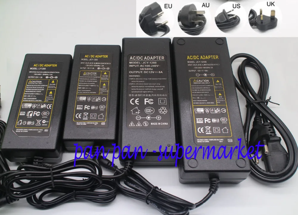 Высокое качество имеет Питание DC 12 V 1A 2A 3A 5A 6A 7A 8A 10A светодиодный трансформатор для