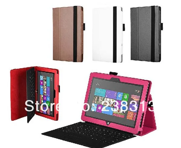 Ультратонкий кожаный чехол книжка личи с подставкой для планшета Microsoft Surface RT 1 2 RT1