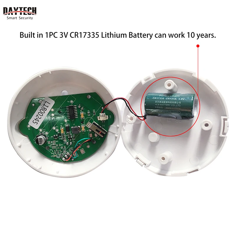 Беспроводной пожарный датчик DAYTECH фотоэлектрический детектор дыма с