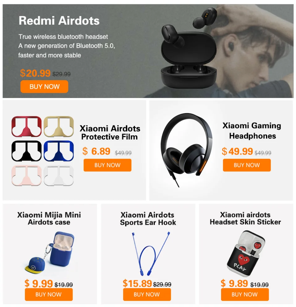 Xiaomi Airdots беспроводные Bluetooth наушники-вкладыши Молодежная версия стерео Бас BT 5,0 с микрофоном умный контроль AI зарядная док-станция