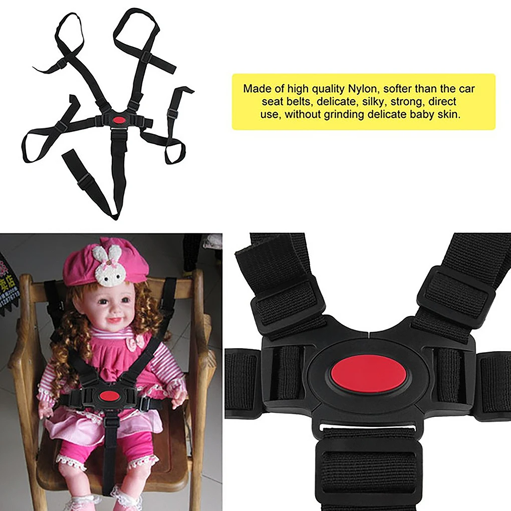 

Универсальный 5-точечный ремень безопасности для детей, ремень безопасности для высоких стульев и колясок