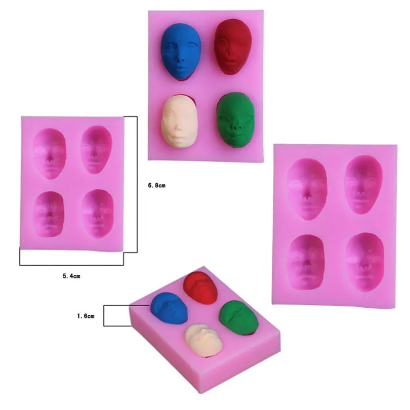 4 шт. человека Уход за кожей лица Форма силиконовые формы торт для выпечки