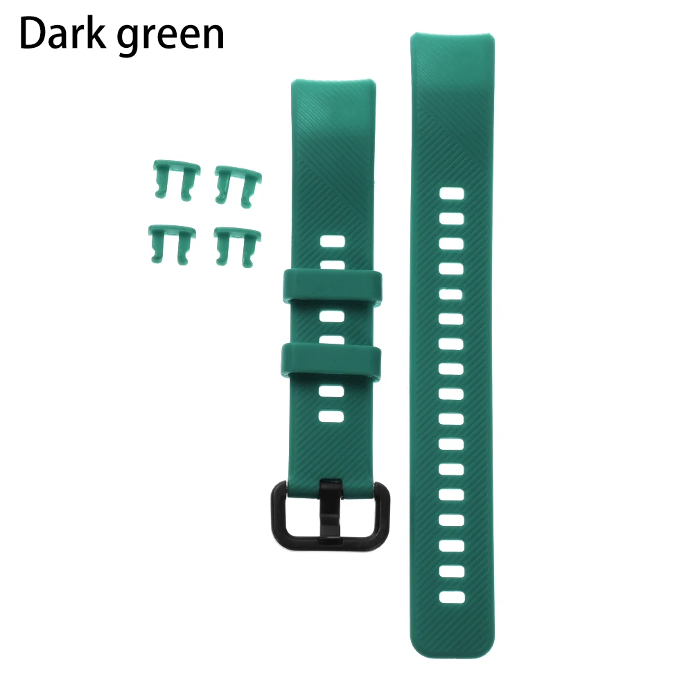 dark green Модные Классические силиконовые часы, браслет, ремешок, спортивные Смарт-часы, ремешок, фитнес-трекер для huawei Honor Band 4 - Цвет: dark green