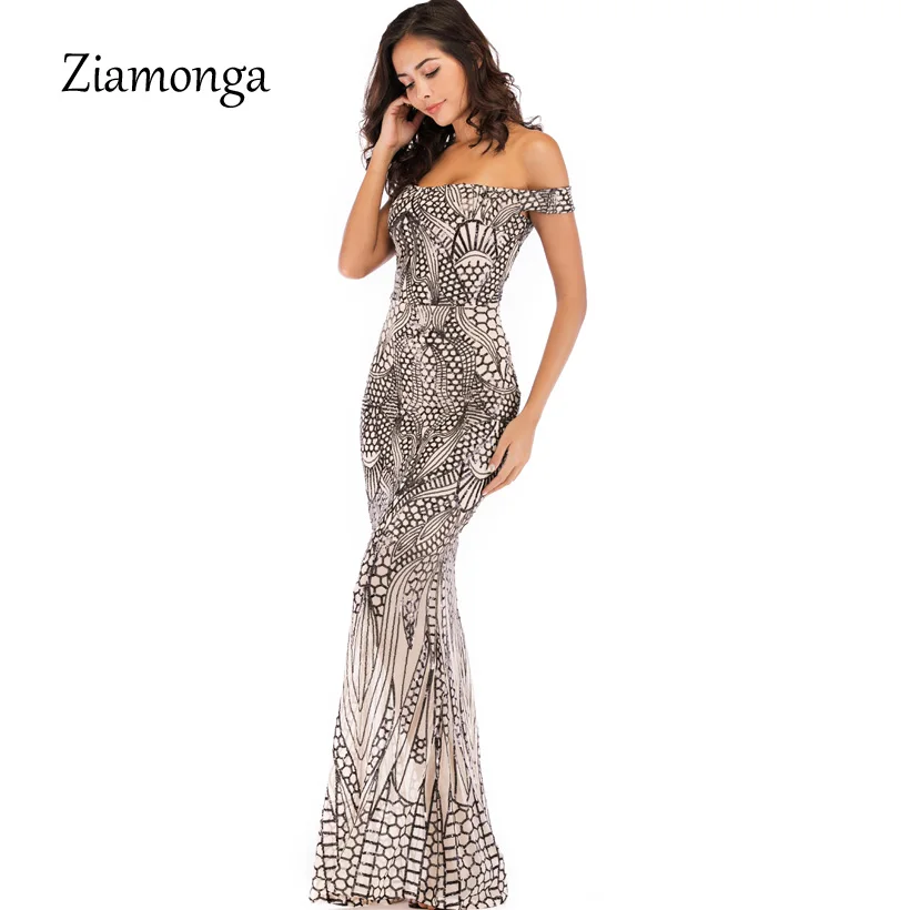 Ziamonga 2019 Настоящее блестками Халат Сексуальное Женское Платье Vestidos De Fiesta Новый