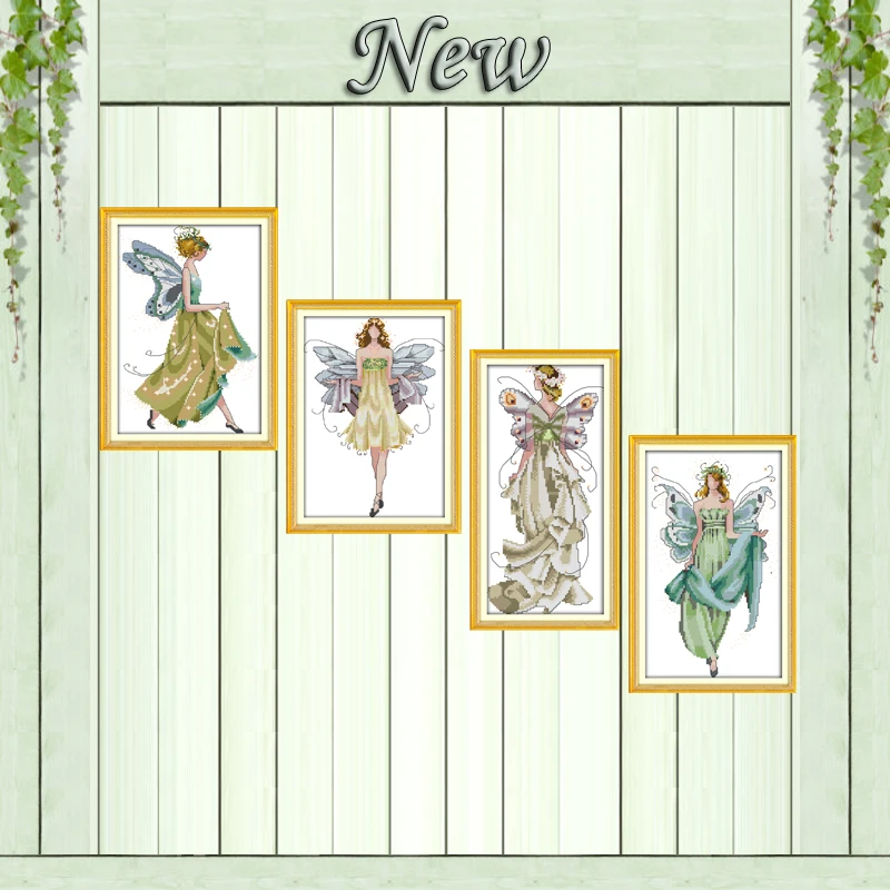 

Spirit of flowers angel home decor painting counted printed on canvas DMC 11CT 14CT Cross Stitch kits embroidery needlework Sets