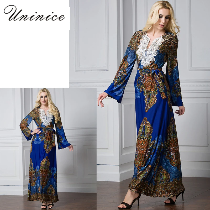 Платье женское длинное с принтом из шелка и кружева| |