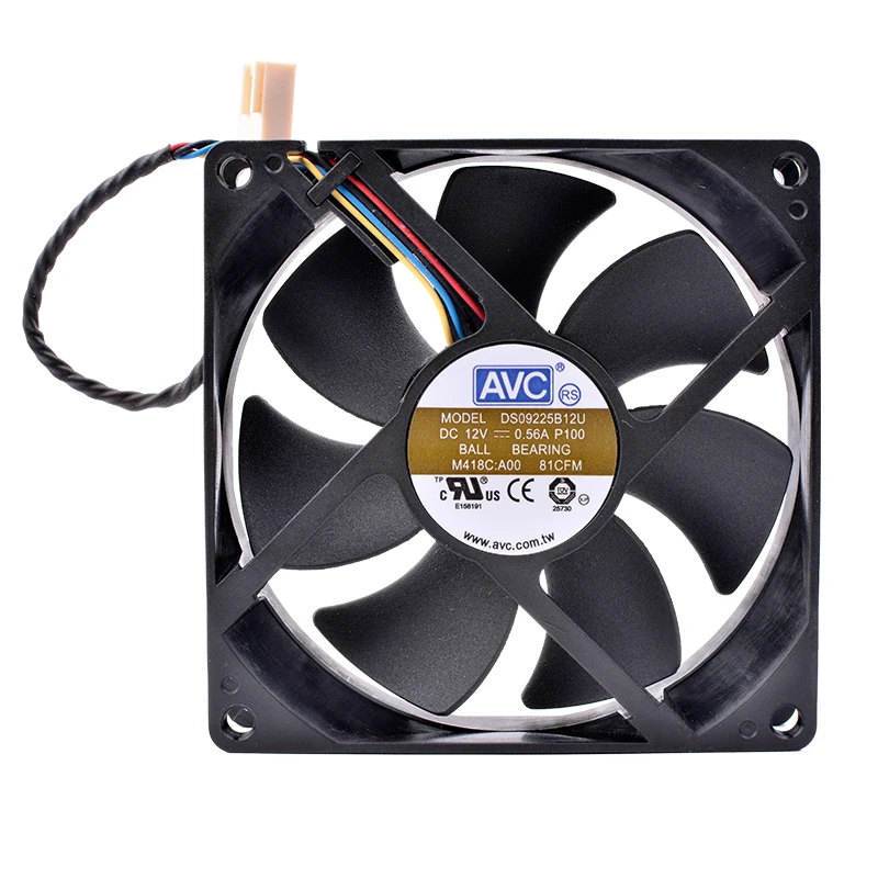 Новый и оригинальный Φ DS09225B12U 9 см 9225 дюйма 90 мм вентилятор 12 В А двойной