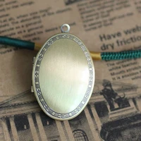 2640mm oval photo locket 2pcs wholesale antique bronze necklace pendantcharm finding and setting for jewelry making