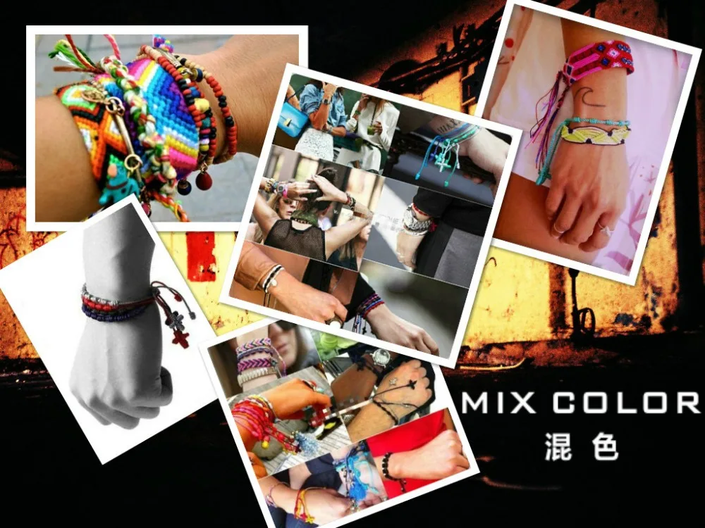 Плетеные веревки браслеты дружбы ручной работы очаровательные/плетеные bisuteria