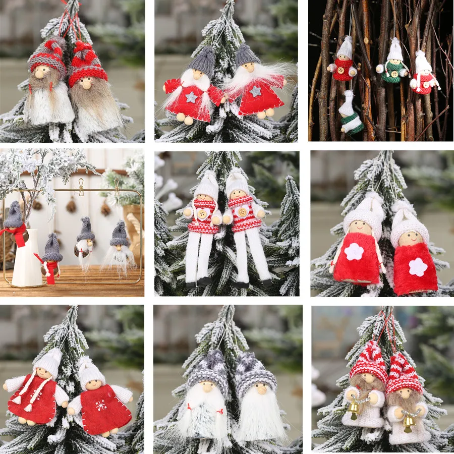 2 шт./компл. милый Санта Клаус искусственное украшение рождественские украшения