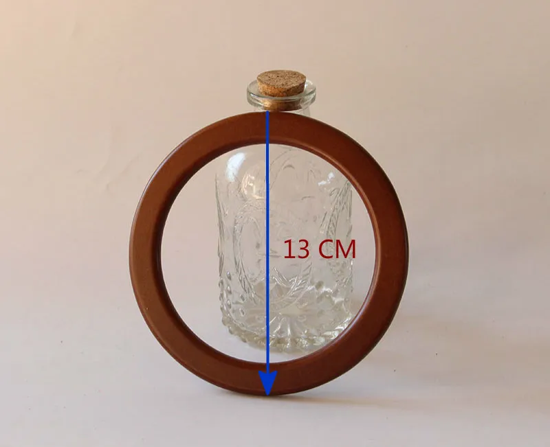 Outside Diameter 13CM Wooden Bag Handle DIY Handbag Accessories Round Wooden Handle O Bag Handles Replacement Parts Wholesale