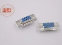 hot selling 500pcs new network connector db9 female head serial port seat straight pin rs232 db 9s weldin special wholesale