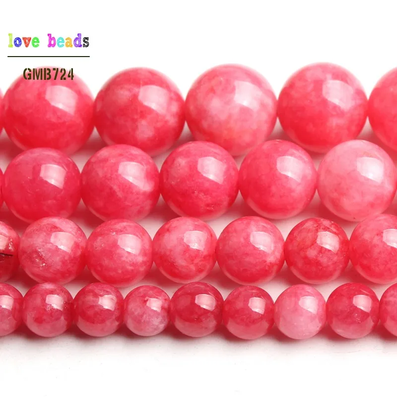 Красный ангелит каменные бусины Родохрозит Свободные Круглые для