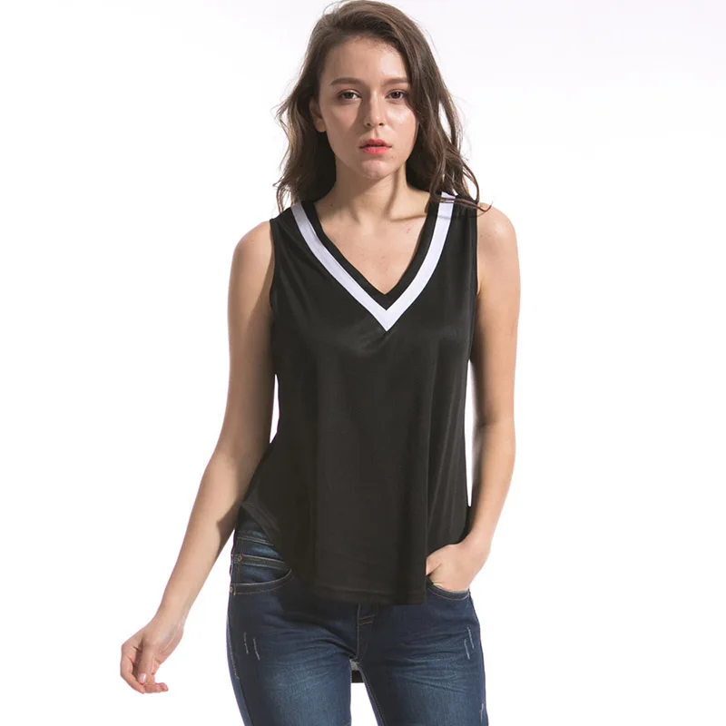 2018 новые женские Модные летние футболки с треугольным вырезом футболка без