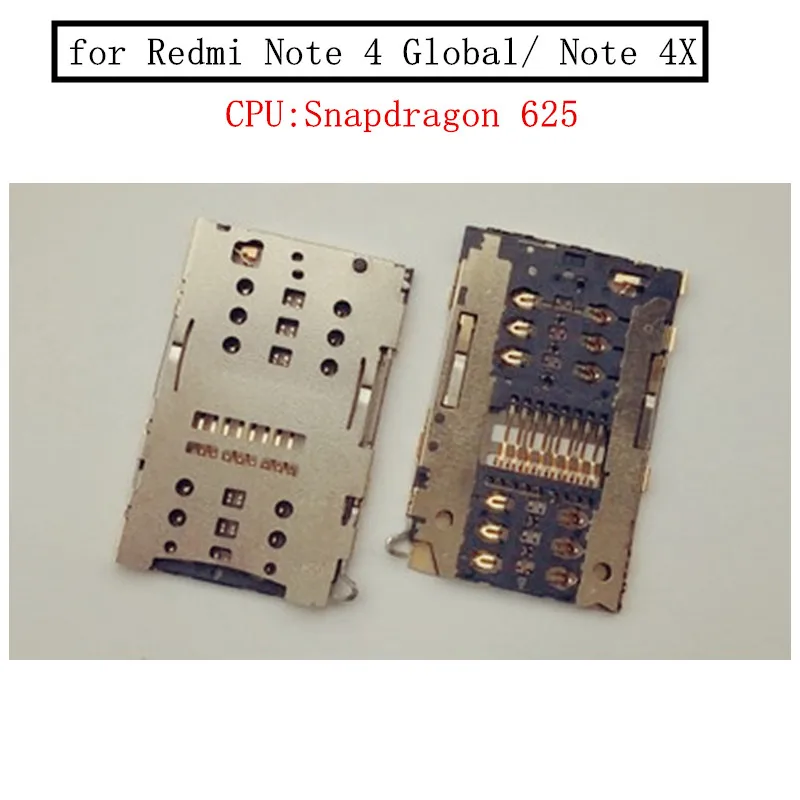 Картридер для Xiaomi Redmi Note 4 Global/ 4X 3 ГБ устройство чтения SIM карт разъем держатель