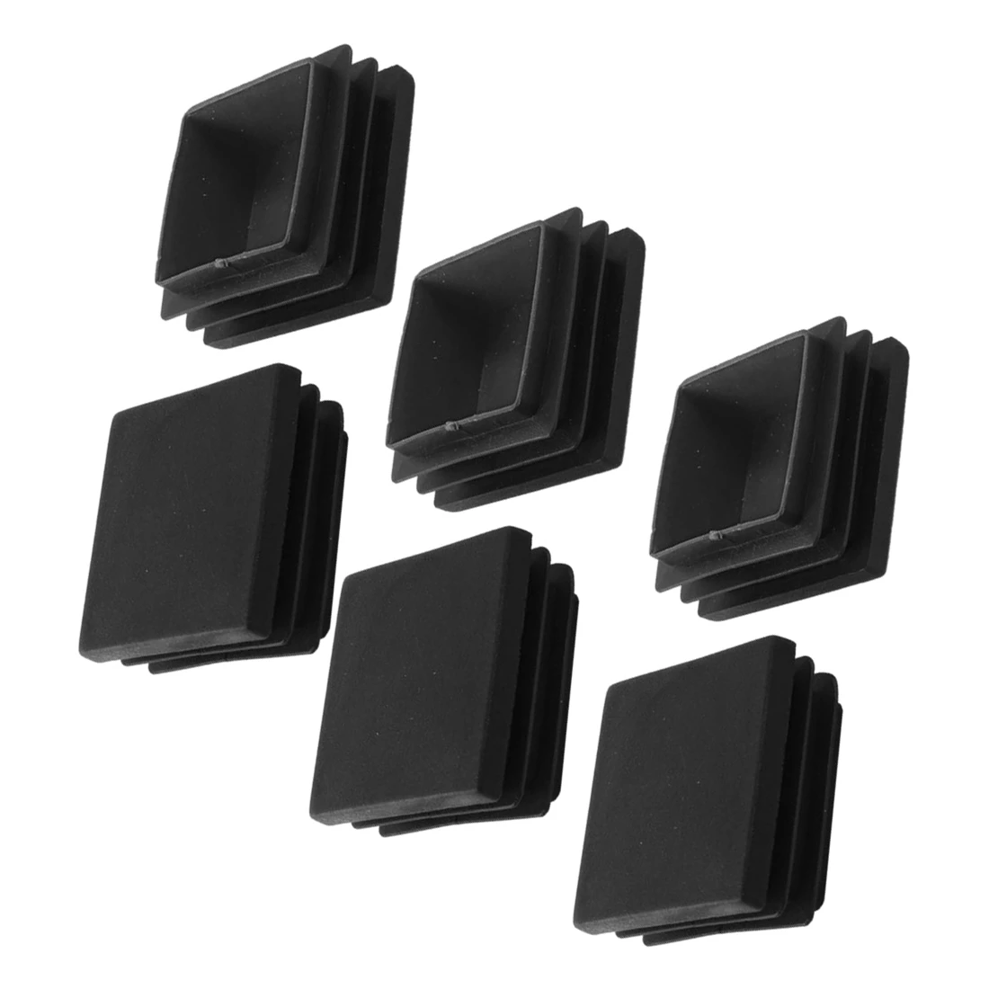 6 шт. черные закрывающие концевые крышки квадратная трубка Крышка ноги 40x40