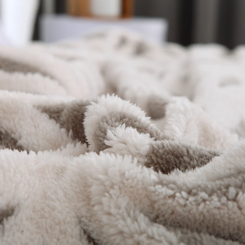 Жаккардовое трикотажное одеяло супер мягкое и теплое шерстяное 150x200 см|soft fleece