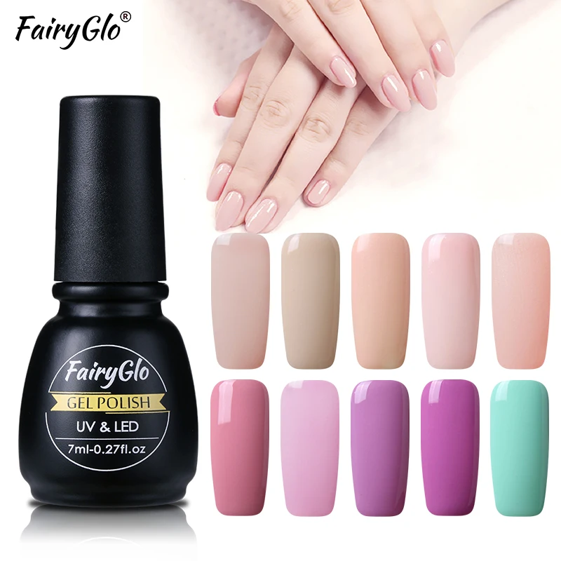 FairyGlo 7 мл светлый цвет УФ гель для ногтей Полупостоянный лак Лаки эмалированная