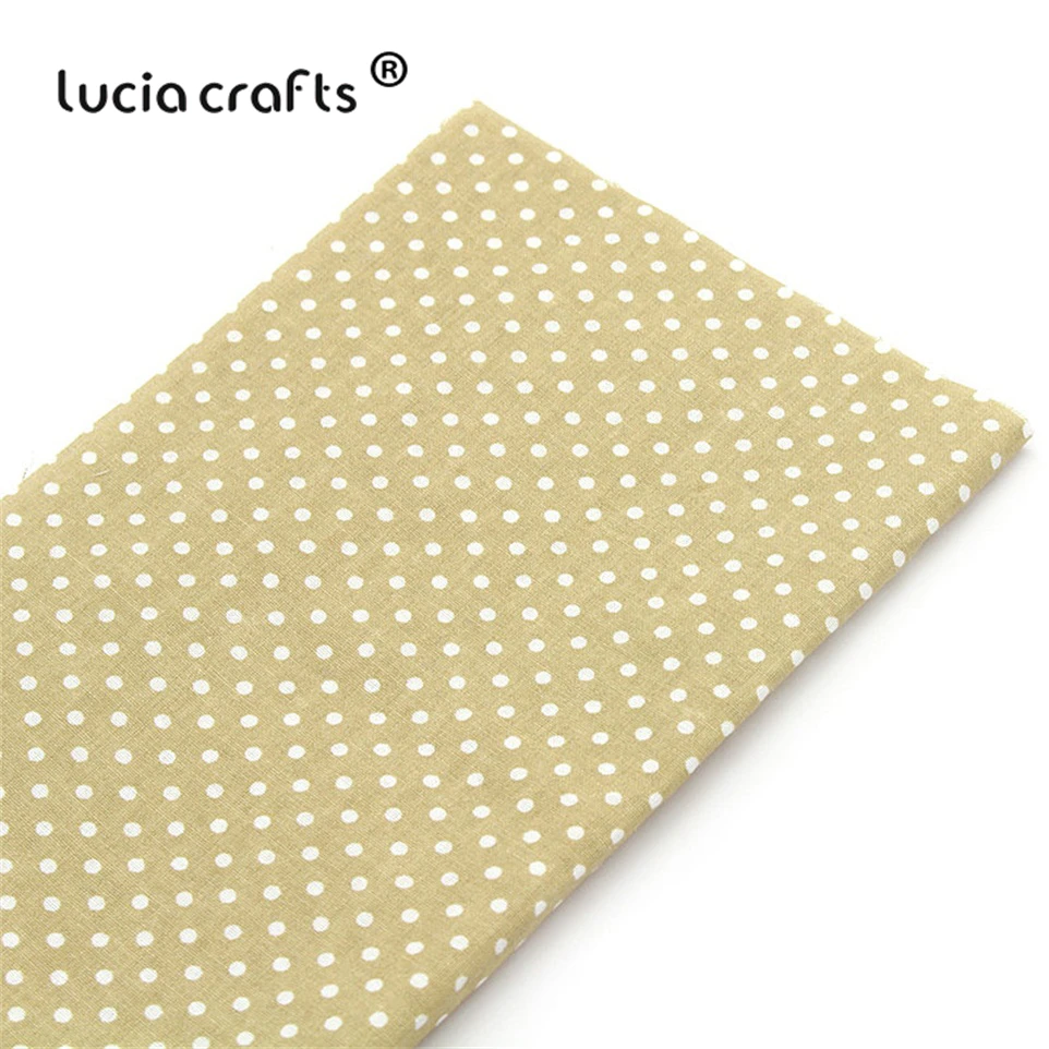 Lucia crafts, 7 шт./лот, 25*25 см, хлопковая ткань с принтом для рукоделия, куклы, ручная работа, шитье, Лоскутная Ткань, текстиль, ткань H0913