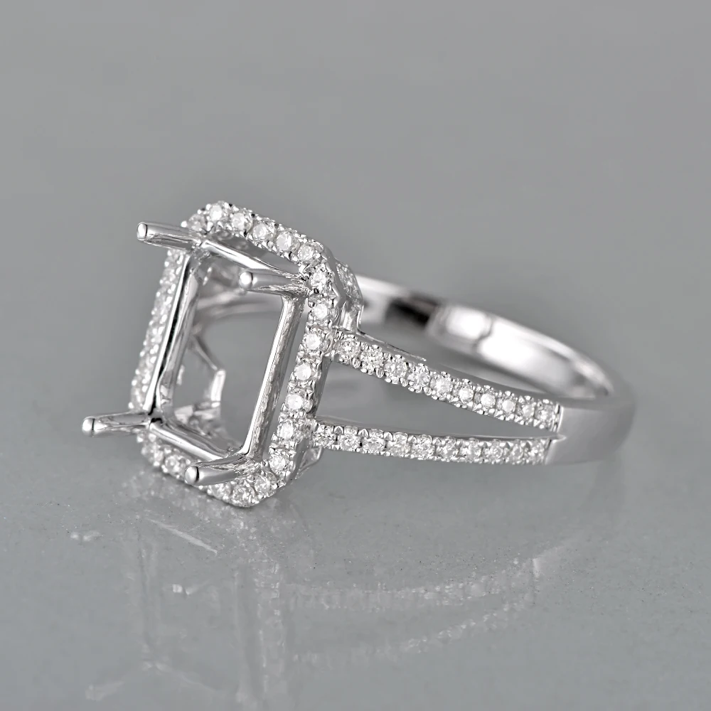 Anniverary 14K белое золото натуральное 0.37ct алмазное обручальное кольцо ювелирное