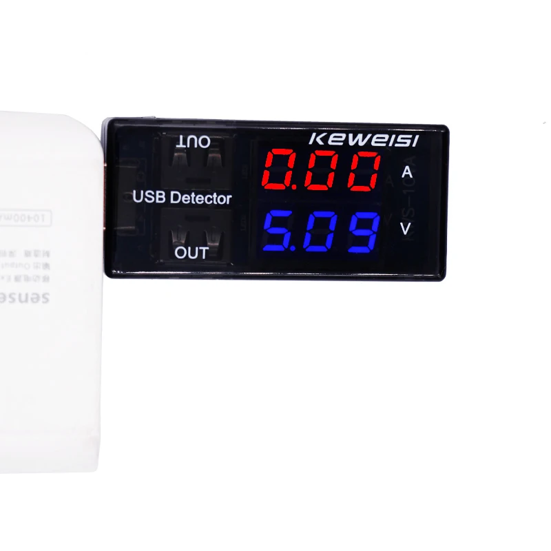 Новый черный USB тестер напряжения двухрядный дисплей цифровой датчик Амперметр