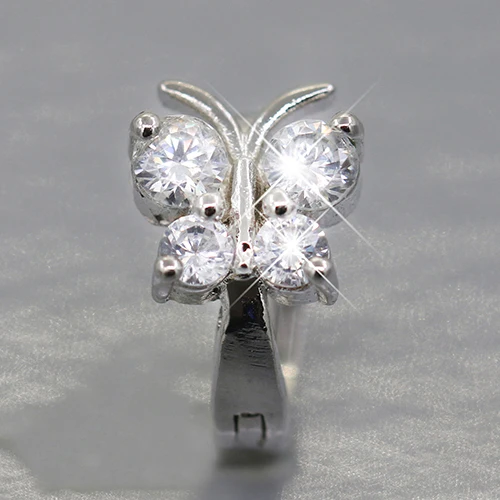Bluelans Леди Бабочка Циркон Посеребренная Уха Серьги Стержня Ювелирных Изделий|earring