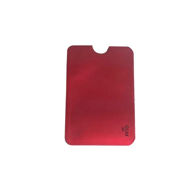 Красный 3 шт Анти Rfid кошелек Блокировка ридер замок банк держатель для карт Id карта защита Бизнес Кредитная карта кошелек Алюминий HB237a - Цвет: Красный