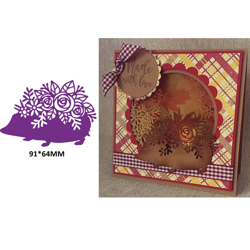 Floral Hedgehog Cutting Dies Scrapbooking Craft Decoration DIY Card Album Making Template Embossing Die Cut New 2019 | Дом и сад