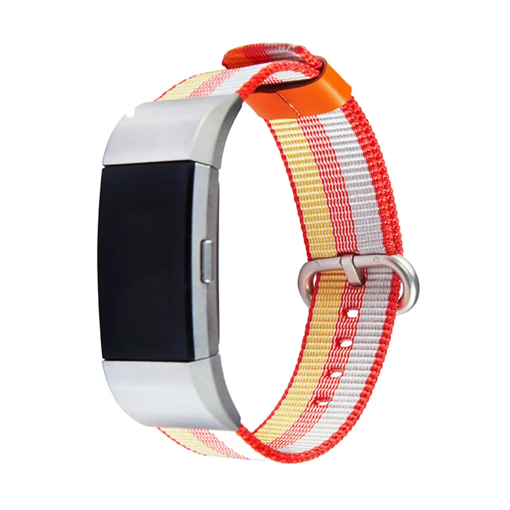 Браслет ремешок для fitbit нейлоновый Плетеный ремешок на запястье Королевский тканый браслет ремешок для Fitbit Charge 2 оптовый поставщик