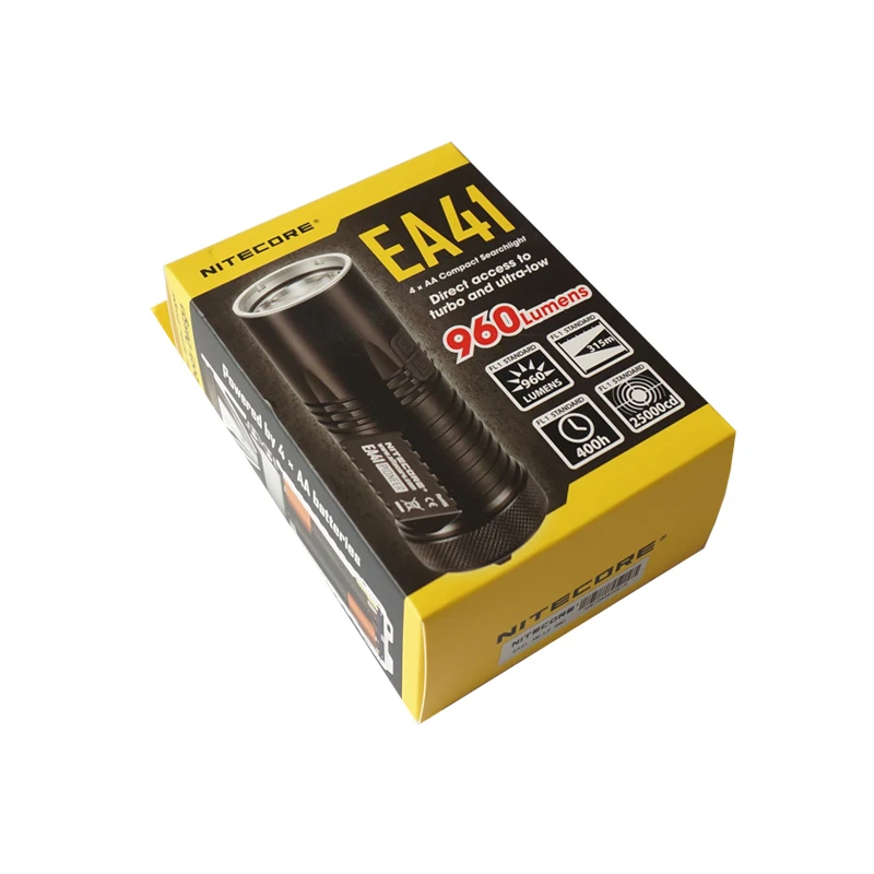 Фонарик NITECORE EA41 EA41W водонепроницаемый фонарь на батарейках АА макс. XM-L2 люмен