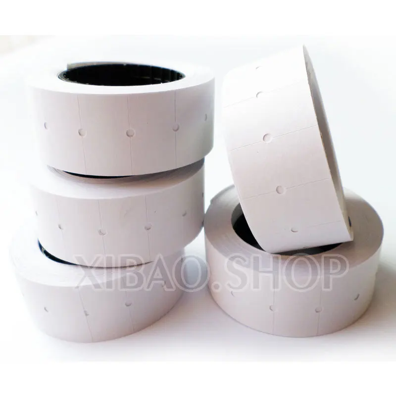 10 рулонов белого пистолета бумажная бирка отметка наклейка самоклеящиеся