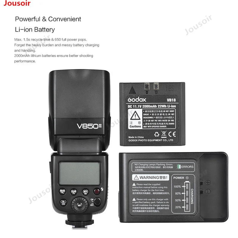 Godox V850II 2 4G GN60 Беспроводная система X литий-ионная батарея Speedlite для C/N/S/P/O +