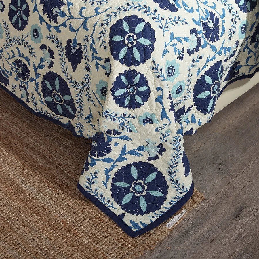 

CHAUSUB Quality Cotton Quilt Set 3pcs Bedspreads for Bed with 2 Shams Quilted Sheets Queen Size Chinese Style Blanket on Bed