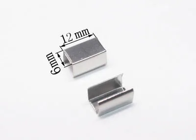 9x12mm 100 шт 5x10 мм квадратное крепление для шнура обжимной металлический зажим для кожаной веревки складной DIY ожерелье ювелирные изделия Поставщик - Цвет: 9x12mm