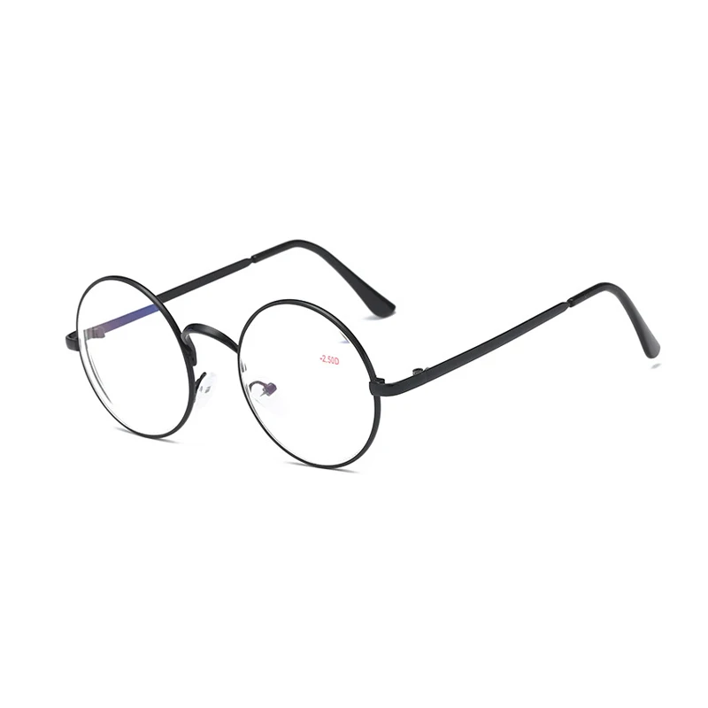 black myopia 3.0 Zilead ретро круглые металлические очки для близорукости женские и мужские короткие прозрачные очки с градусом-1,0-1,5-2,0-2,5-3,0-3,5-4,0 - Цвет оправы: black myopia 3.0