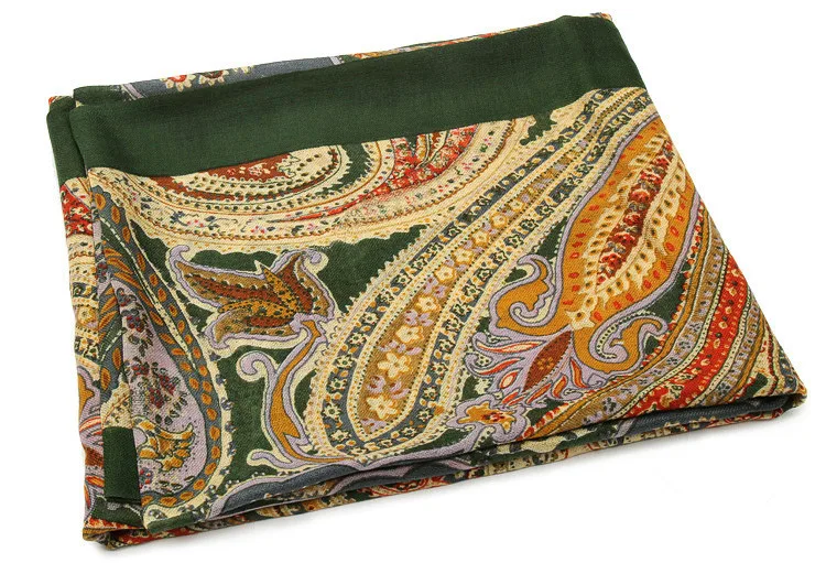 Специальное предложение классический винтажный принт 100% овечья шерсть женский