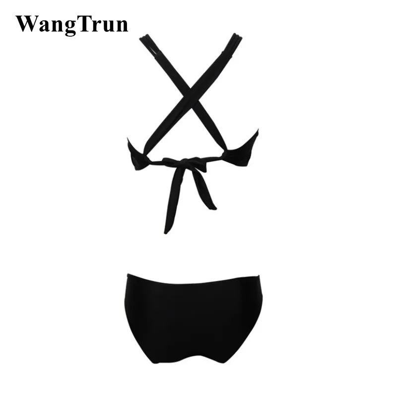 Wangtrun 2019 Для женщин на шнуровке бразильский комплект бикини с завязкой спереди