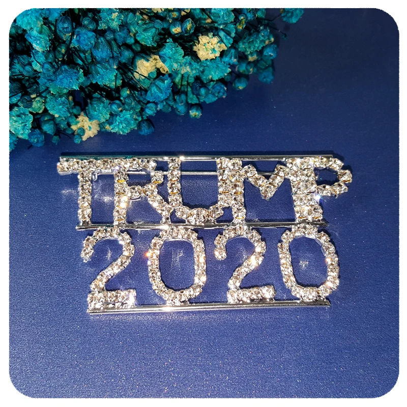 Blingbling Стразы &quotTRUMP 2020&quot слово Брошь булавка ювелирные изделия | Украшения и