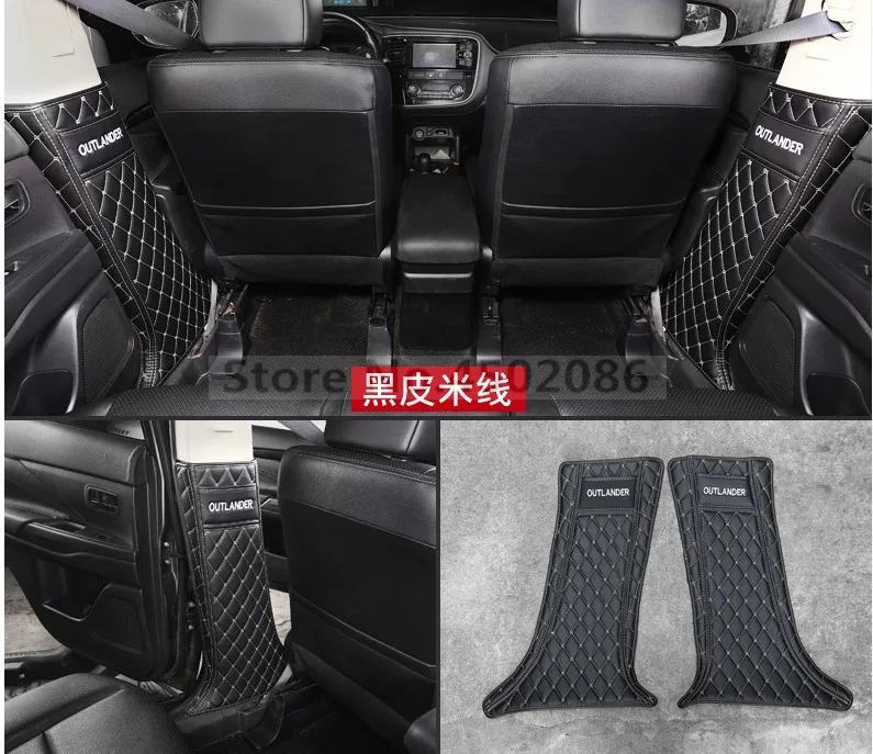 В форме автомобиля из микрофибры анти-kick пластина анти-игровой коврик для Mitsubishi Outlander 2013-, покрытой качественным чехлом 2 шт./компл