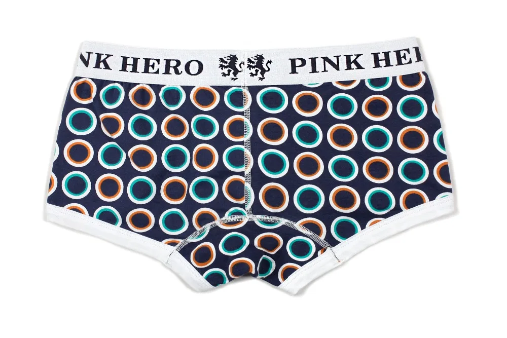 4 шт./лот Pink Heroes Для мужчин нижнее белье, боксеры, спортивные шорты, легкие, с красочной печати хлопок Для мужчин нижнее белье U сексуальные мужские трусы-боксеры, детские шорты, нижнее белье