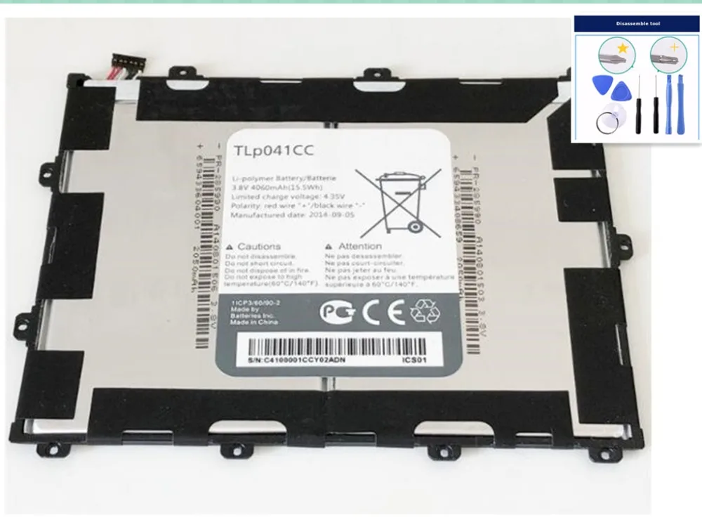 

TLp041CC 4060mAh Battery for Alcatel OneTouch POP 8 P320A battery+Free Tools