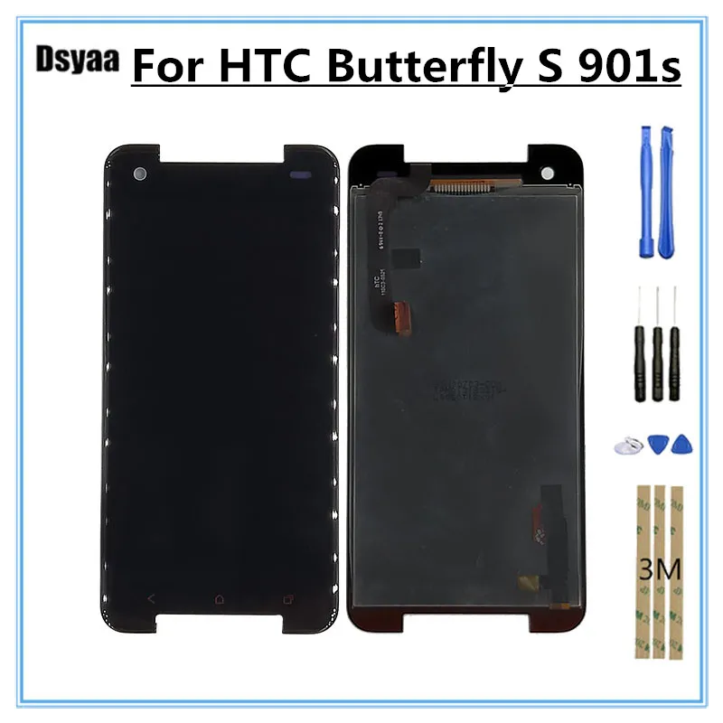5 0 дюймов для HTC Butterfly S 901e 901s 9060 9088 ЖК дисплей с кодирующий преобразователь