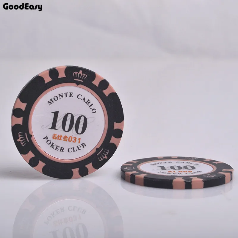 Персонализированные наборы покерных чипов Crown Clay с логотипом и изображением