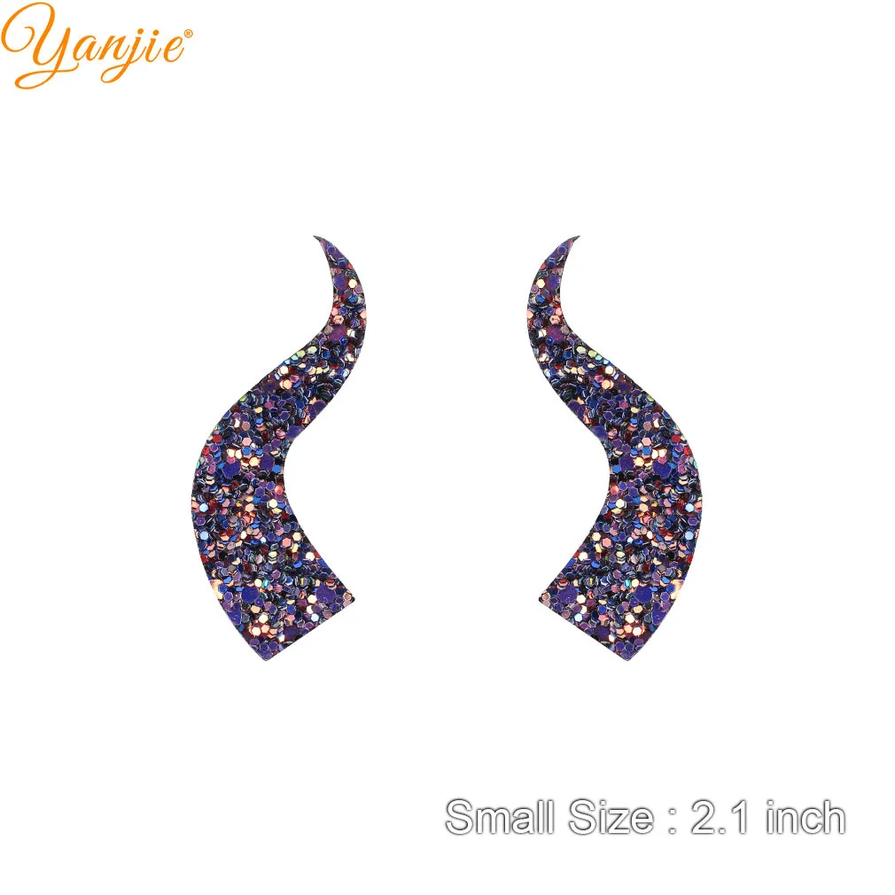 10pairs/lot Glitter Felt Devil Horn For Girls Women Headband Hot Sale Halloween Party Kids Hair Bow DIY Hair Accessories
