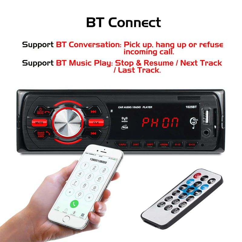 Авто Аудио Bluetooth Стерео FM Премиум Автомобильный головное устройство Музыка 4*50 Вт