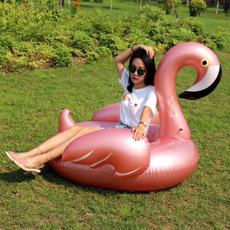 150 гигантский надувной фламинго кольцо бассейн Фламинго розовое золото поплавки
