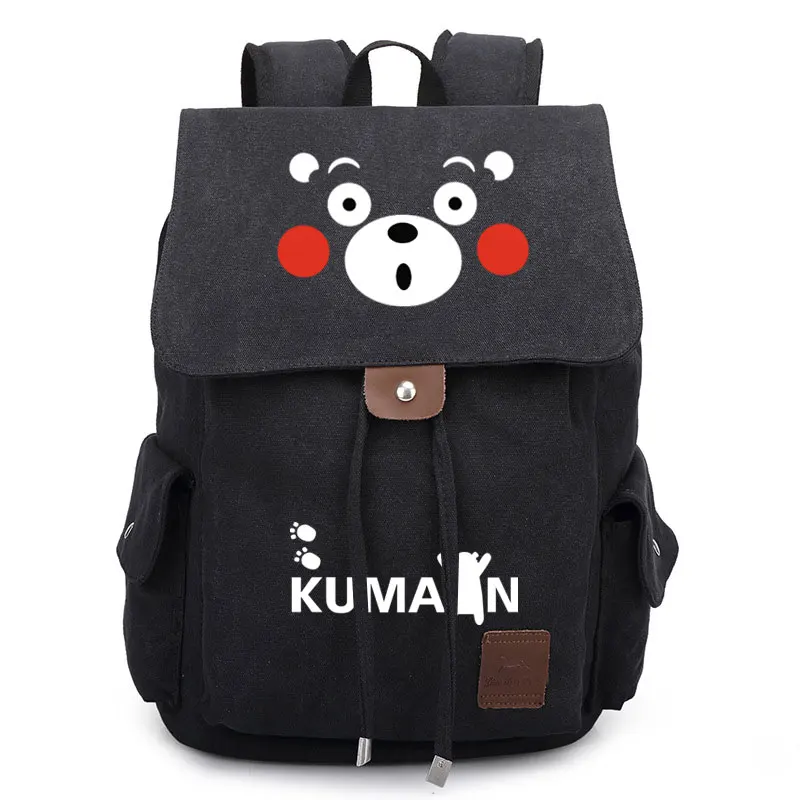 Аниме Kumamoto Kumamon брезентовый Рюкзак со шнурком Повседневная дорожная школьная