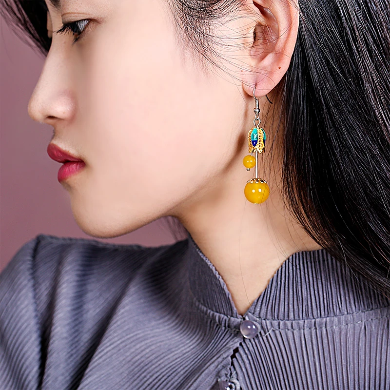 2019 новые серьги в китайском Ретро национальном стиле модные темпераментные